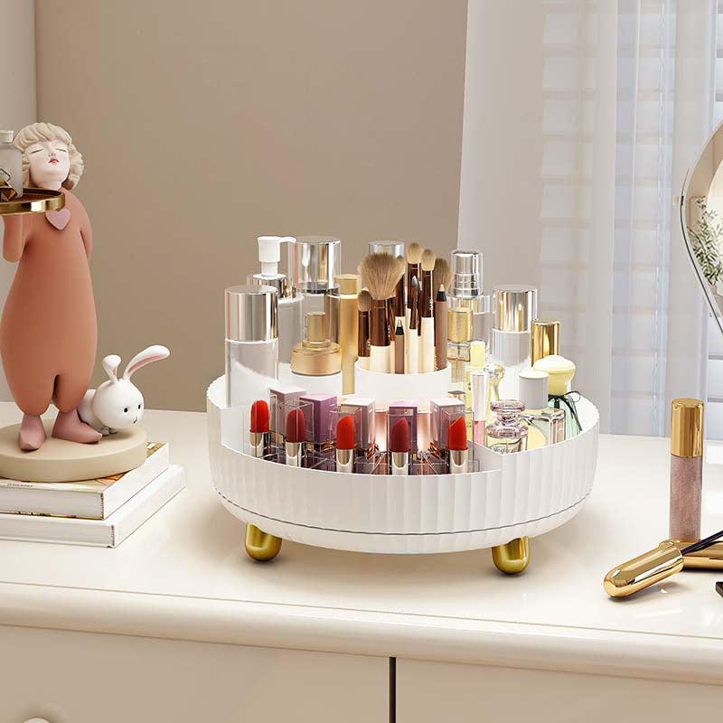 Plastic Cosmetics Rotating Storage Box